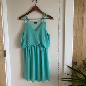 Cute short summer dress in turquoise